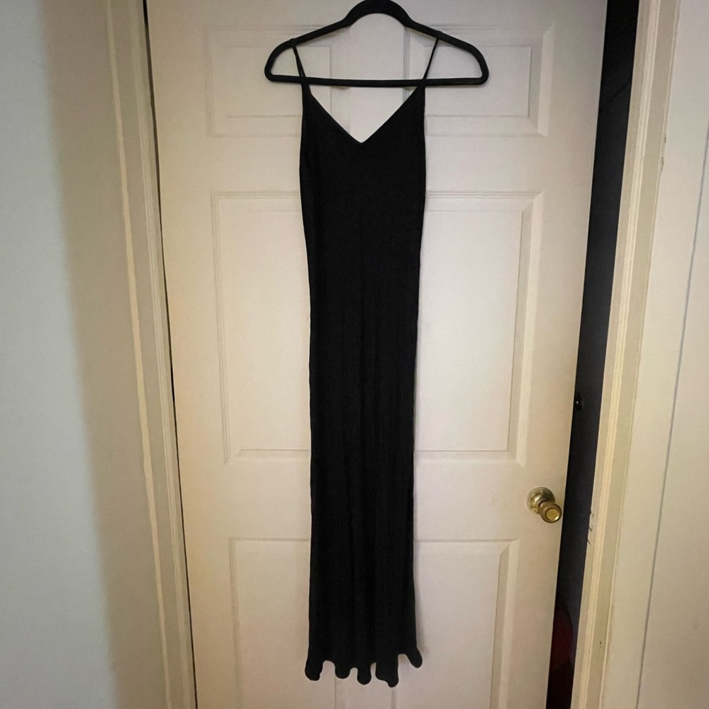 Zara Jacquard Slip On Maxi Dress